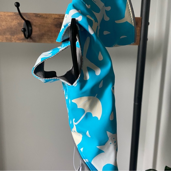 Hotel Doggy Cats & Dogs Color Change Raincoat wind resistant in blue size S NEW - Picture 4 of 8